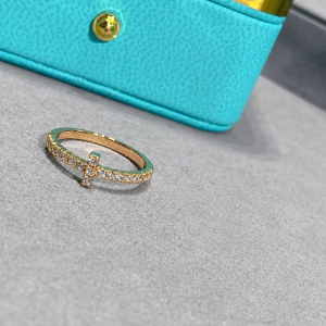 Golden Faith Crystal Cross Ring