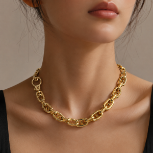 Luxury Stainless Steel Gold Chain Necklace