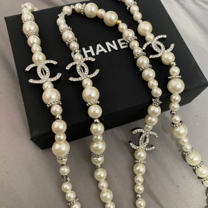 Elegant Faux Pearl Statement Jewelry Set with Crystal-Inspired Double-C Pendant